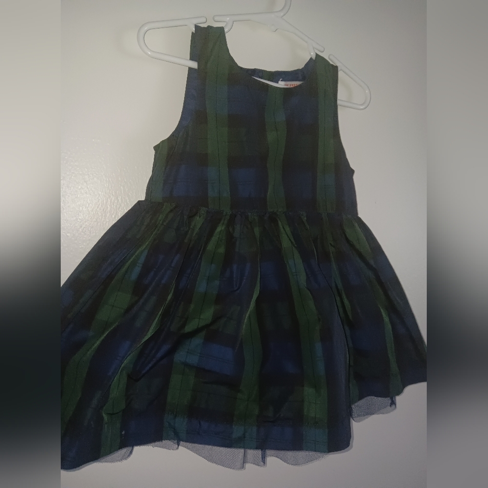 Joe Fresh Baby Dress in Green and Blue Plaid
